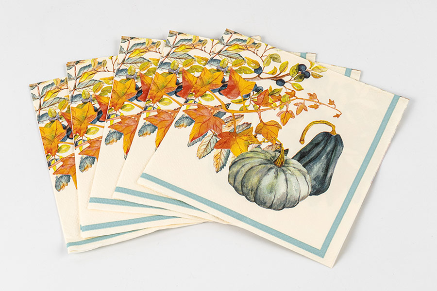 Serviette en papier fleurie