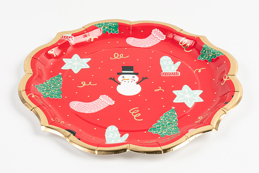 Assiettes en papier de forme personnalisée