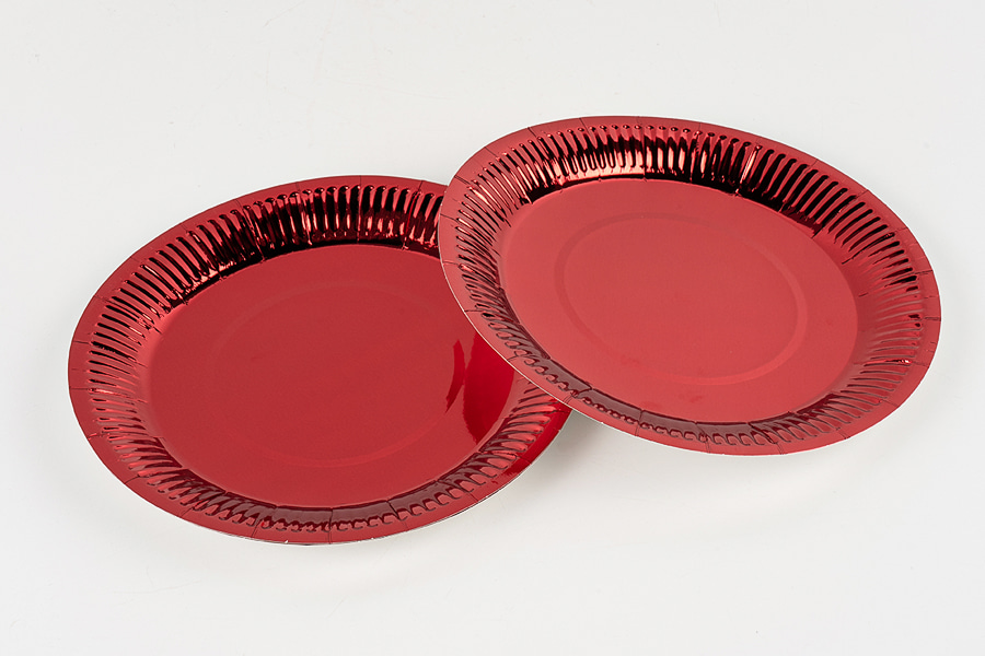 Assiettes en carton rondes estampillées or