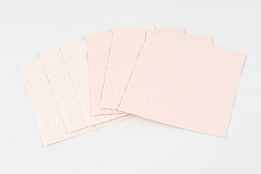 Serviette en relief